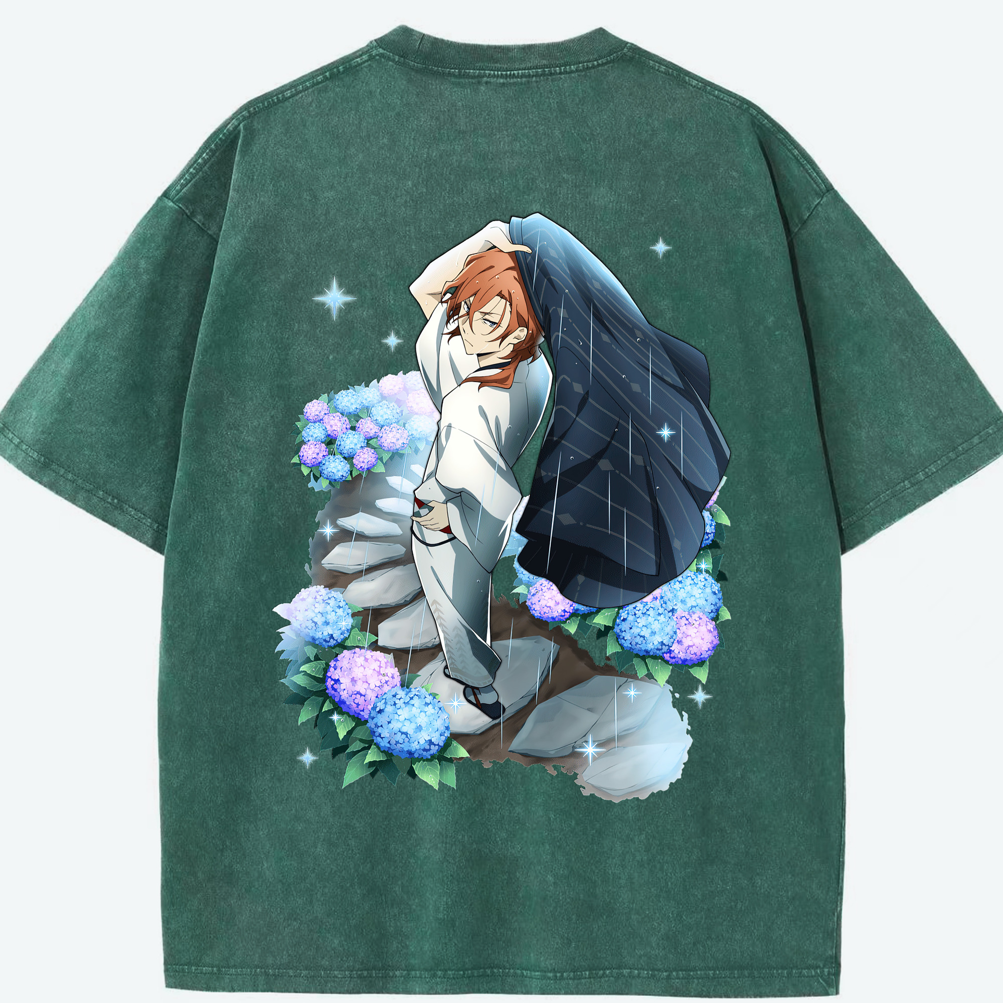 （画像用） 文豪ストレイドッグス Bungo Stray Dogs 綿100% ヴィンテージ風 半袖Tシャツ（背面プリント）